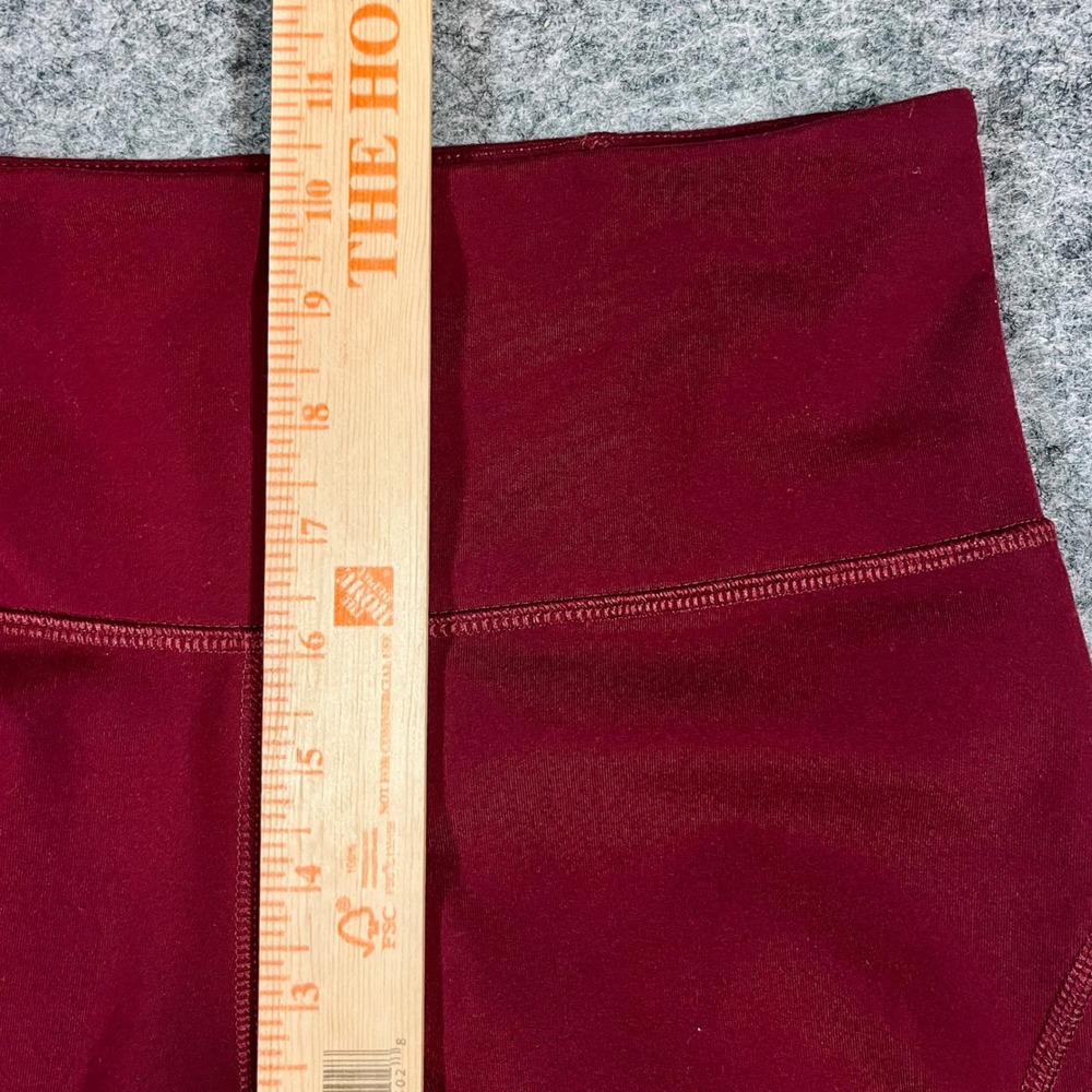 Old Navy Active Elevate Leggings Women M Burgundy Wine Go-Dry Mesh Athleisure - Picture 7 of 8